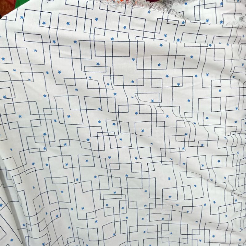Kain Katun Oxford Motif Abstrak Import - Kain Katun Motif - Kain Meteran TA | Harga Per Setengah Met