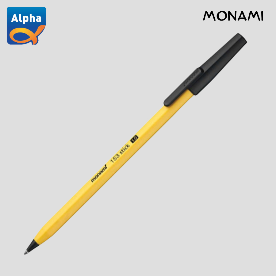 

[Monami] 153 Stick Ballpoint Pen 1.0 mm / Oil-Based Pen / Pulpen - Hitam