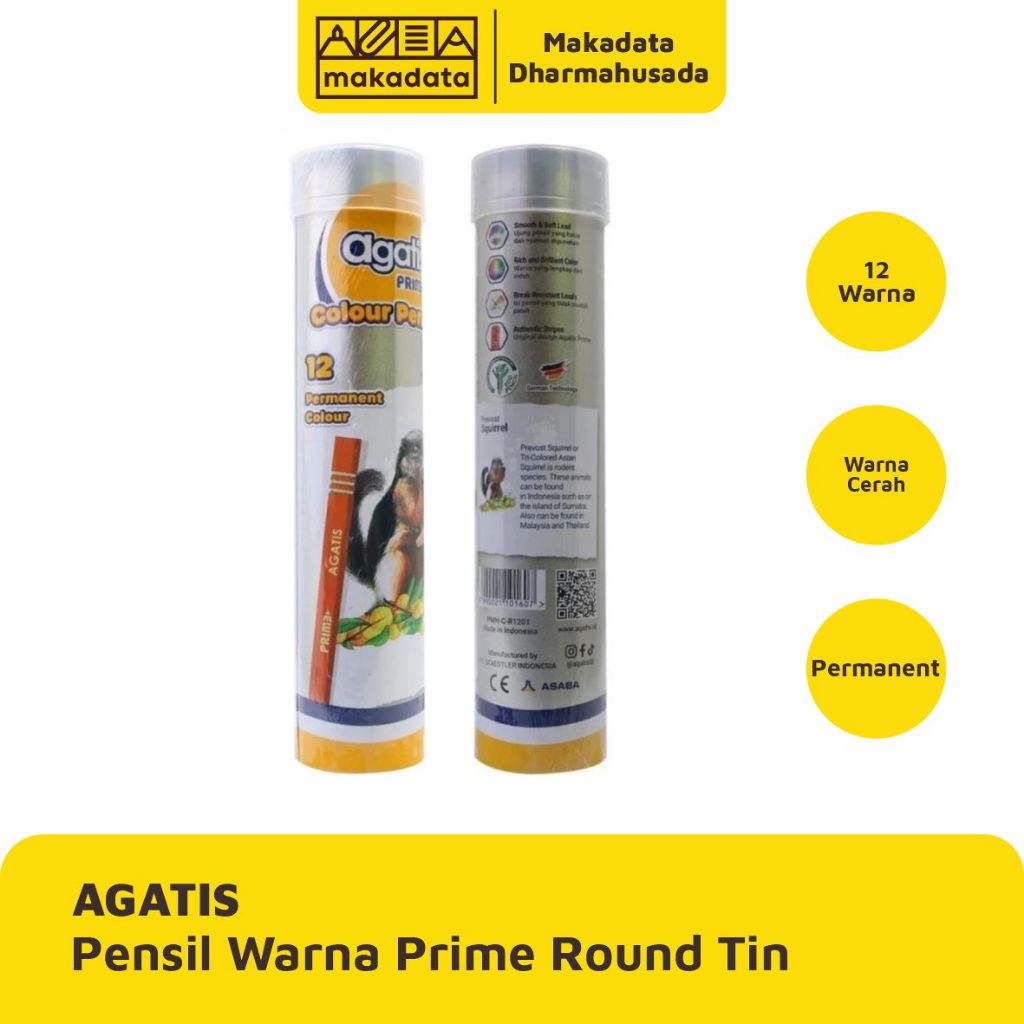 

PENSIL WARNA AGATIS 12 WARNA ROUND TIN (1 SET)