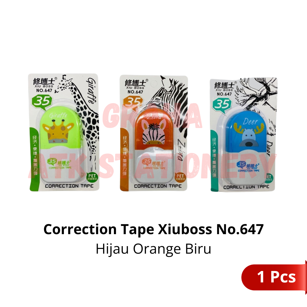 

[1 Pcs] Correction Tape Xiuboss 647 / Penghapus Tipex Pita Kertas Xiuboss 647
