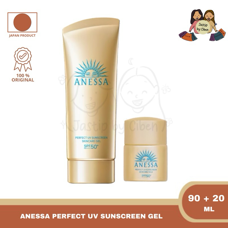READY STOCK - Anessa Perfect UV Sunscreen Gel + Mini Milk Original Japan