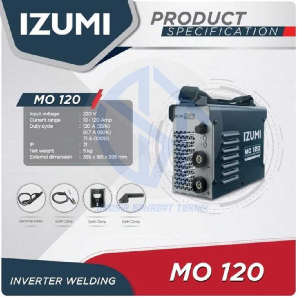 Mesin Las Izumi Trafo Las MO 120 Inverter Potable 120 A MO120 Dc Welder Original