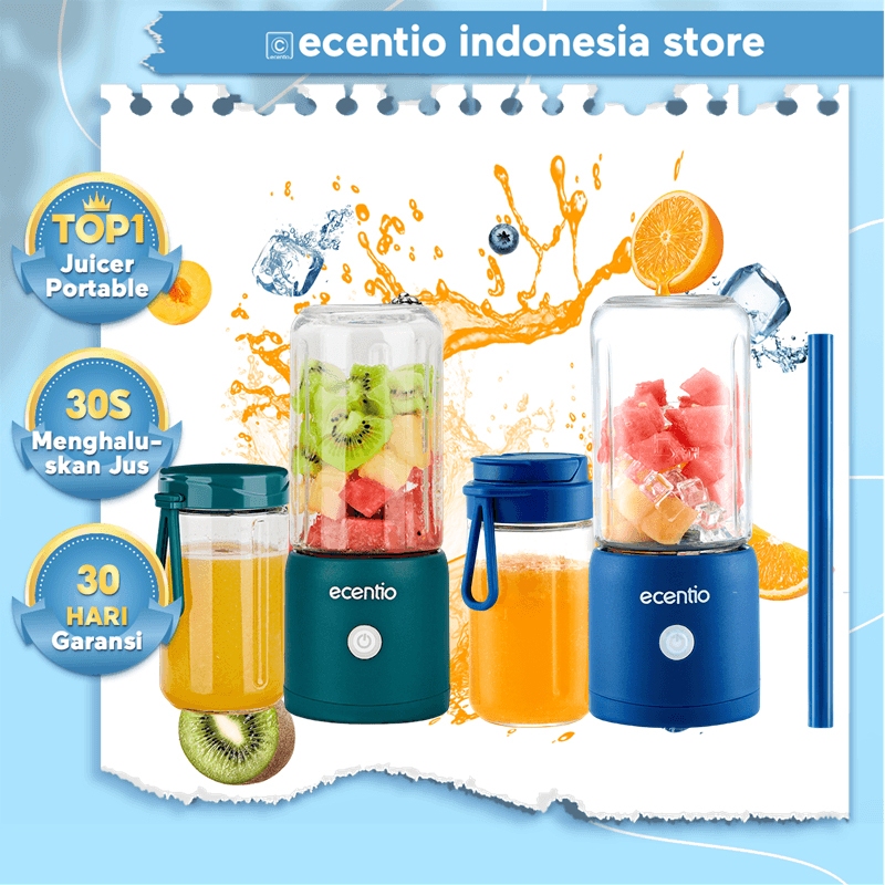 [SNI] ecentio blender mini portable juicer portable kaca jus Portable Blender Juicer botol vitamer 8