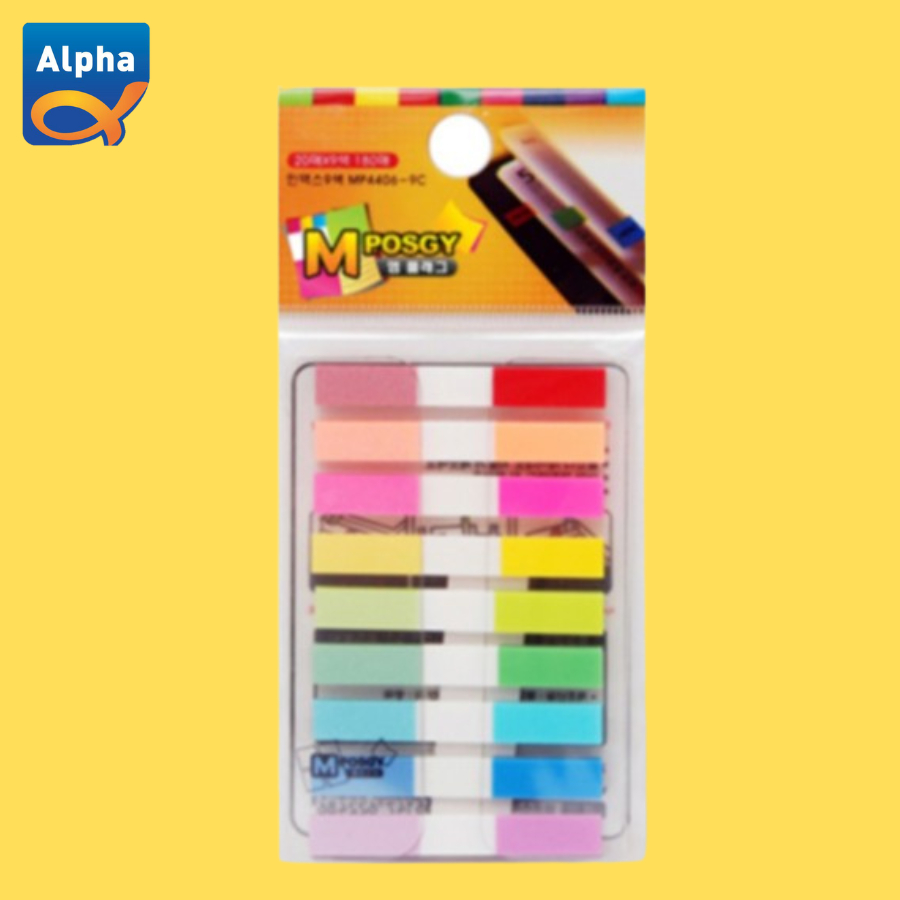 

[M-Pogsy] Sticky Notes Index 44*6mm 9 Warna / Plastik Penanda Halaman