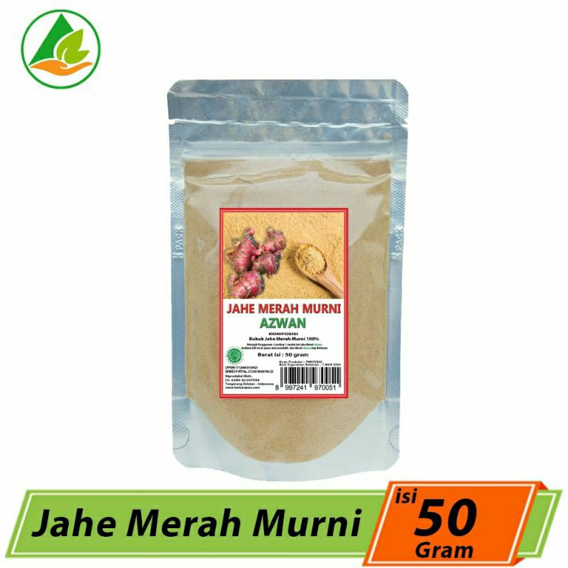 

Jahe Merah Premium Murni 50gram / Minuman Kesehatan / Bubuk Instan