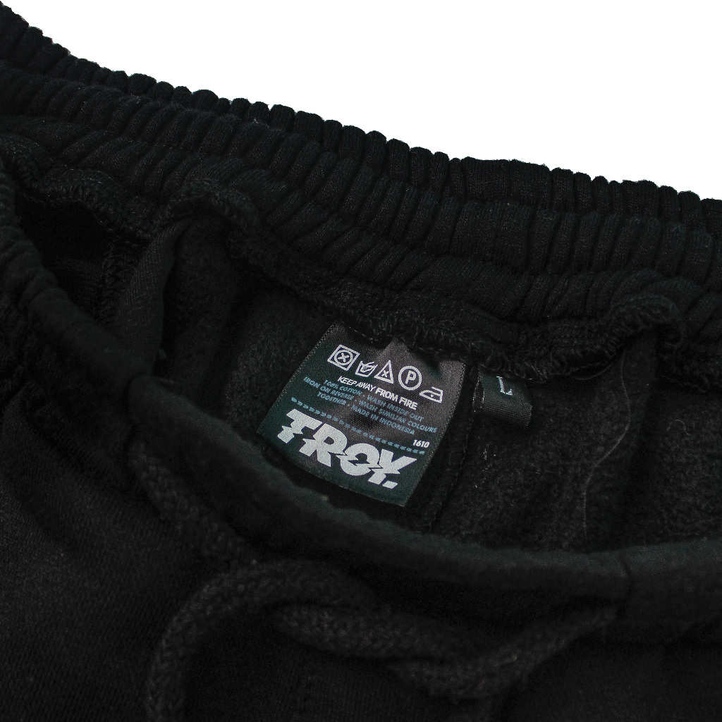 Troy Company Boardshort Fleece Black Distorted - Celana Pendek Fleece Hitam PTN 2646