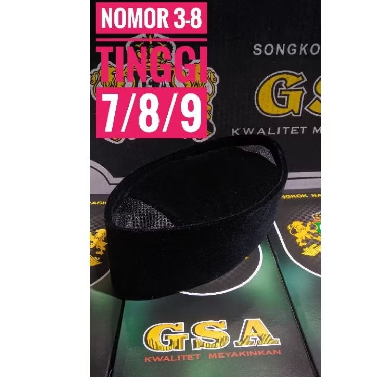 PECI GSA TINGGI 7 8 9 NOMOR 3-9 PECI HITAM SONGKOK KOPIAH BISA COD