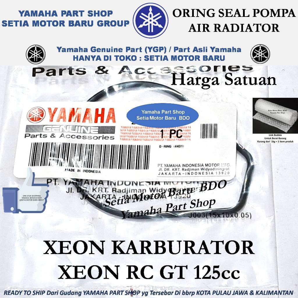 Oring Seal Sil Pompa Air Radiator Xeon RC XeonGT 125cc Ori Asli Yamaha Bandung