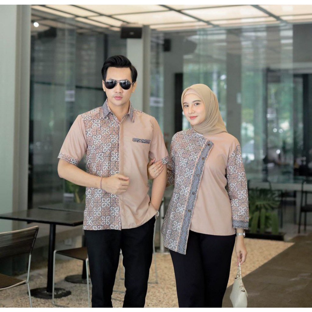 Benang Raja Batik Couple Cap Primis Kesik Indigo