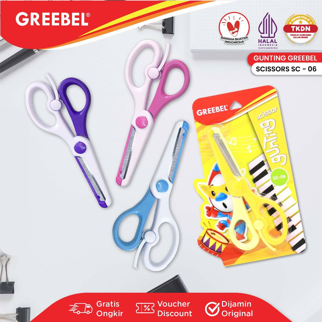 

GREEBEL Gunting Mini Gunting Anak (GUNTING SC-06) / Gunting Kertas / Gunting Sekolah / Gunting Pastel Lucu