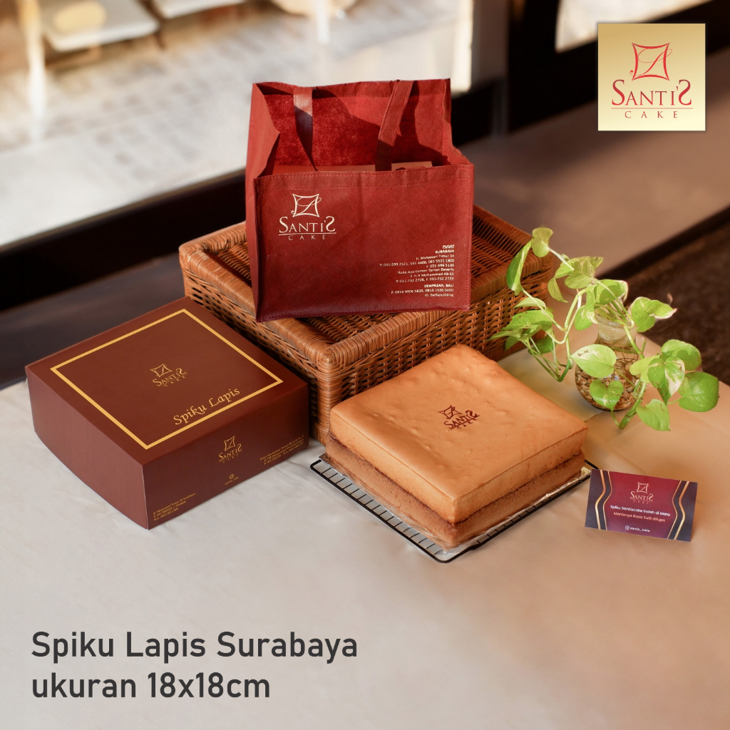 

Santi's Cake 18x18cm Spiku Lapis Surabaya Premium Khas Surabaya Spikoe Santis Cake sejak tahun 1998