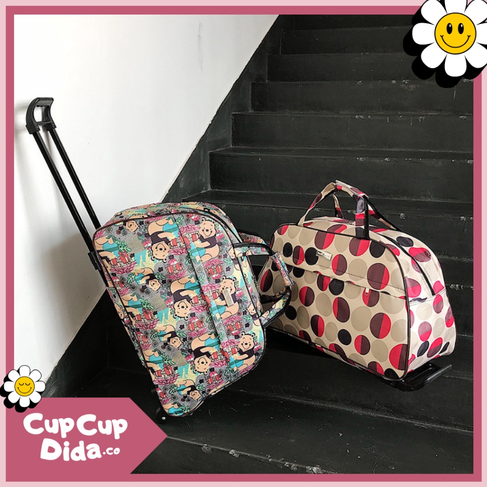 KODE S64R Tas Traveling Wanita Model Roda Koper 2 inch Import