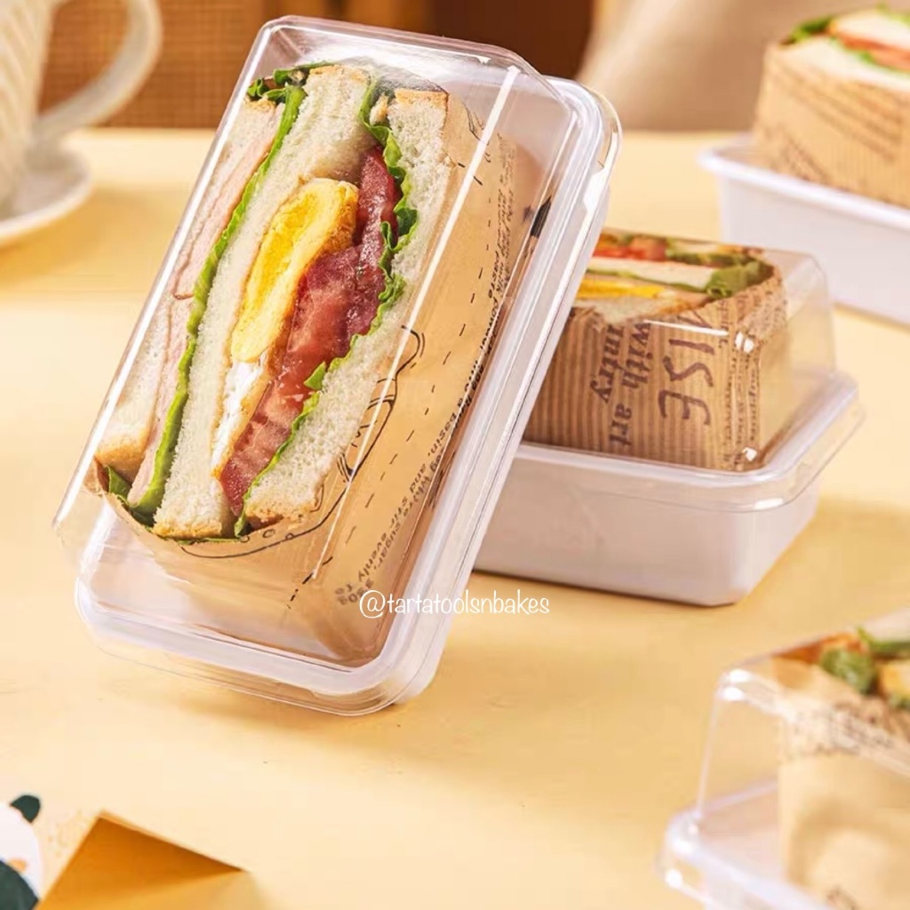 (10PCS) Cake Box Toast Premium | Mika Roti Sandwich | Kotak Tray Dessert | Box Cake Dessert