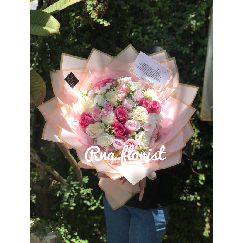 RNA FLORIST bouqet bunga bulat artificial/ buket bunga/ buket surabaya