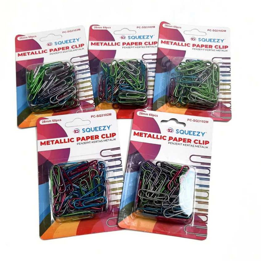

Harga Grosir (1kotak/ 12packs ) Clip / Jepitan Kertas Warna2ni PC-SQ3102M