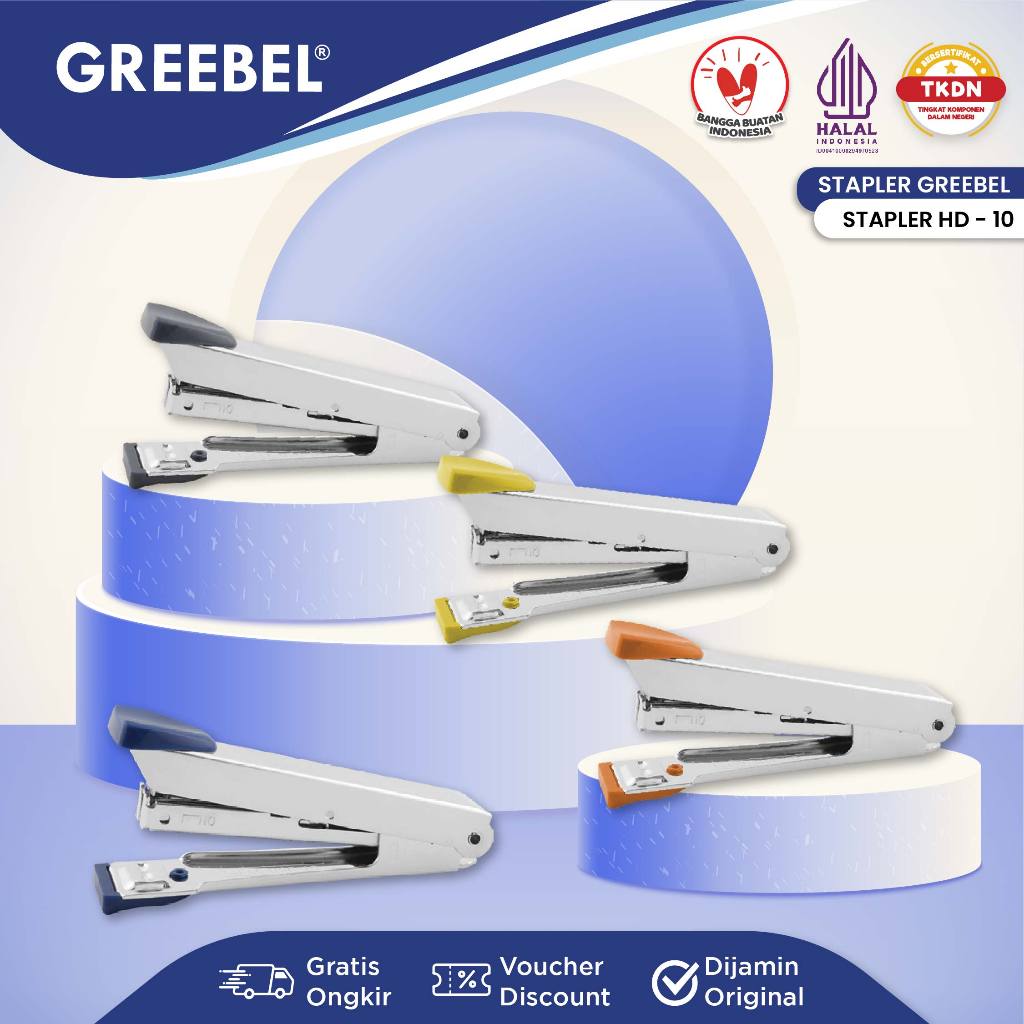 

GREEBEL Stapler HD-10 / Staples / Cekrekan / Jegrekan / Stepler / Jepretan Kapasitas 16 Kertas