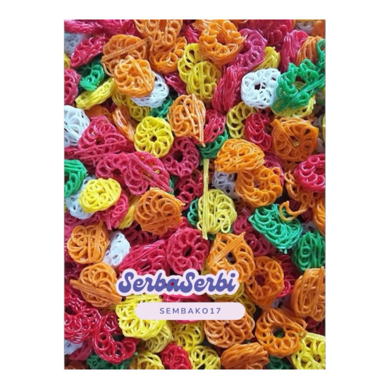 

Kerupuk Mentah Mawar Warna-Warni Kemasan 250 gr