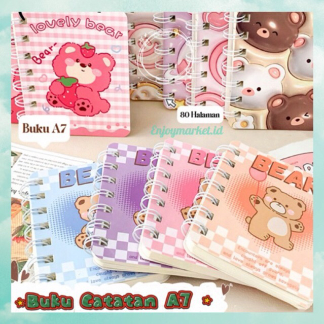 

Notebook Mini Journaling Ring A7 Catatan Tulis Scrapbook 80 Halaman