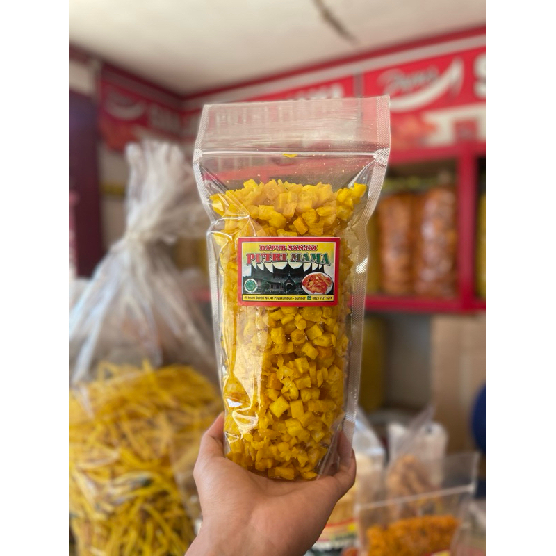 

Ganepo / karupuak cancang / ampera / keripik sinhkong kotak asli padang