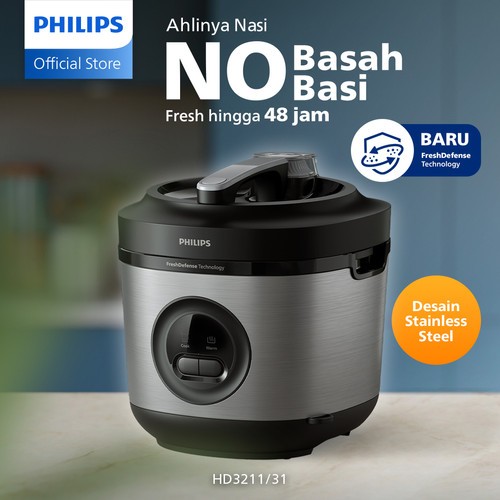 Rice Cooker Philips HD3211 Stainless Body