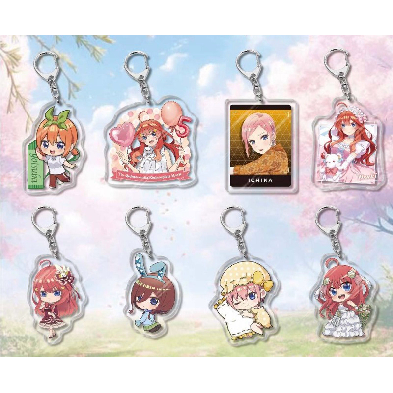 GOTOUBUN NO HANAYOME 5 BUN NO HANAYOME ANIME MANGA ACTION FIGURE KEYCHAIN GANCI GANTUNGAN KUNCI MIKU