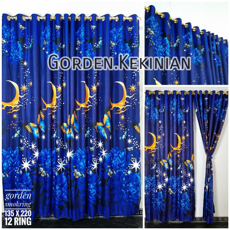 Gorden Motif Kupu Kupu Biru Ring 12 Gorden Kupu Kupu Biru Gorden Butterfly Blue Gorden Blue Clematic