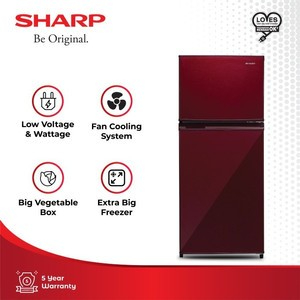 Sharp Sj-195md-Sr Kulkas 2 Pintu - Merah - Khusus Jabodetabek