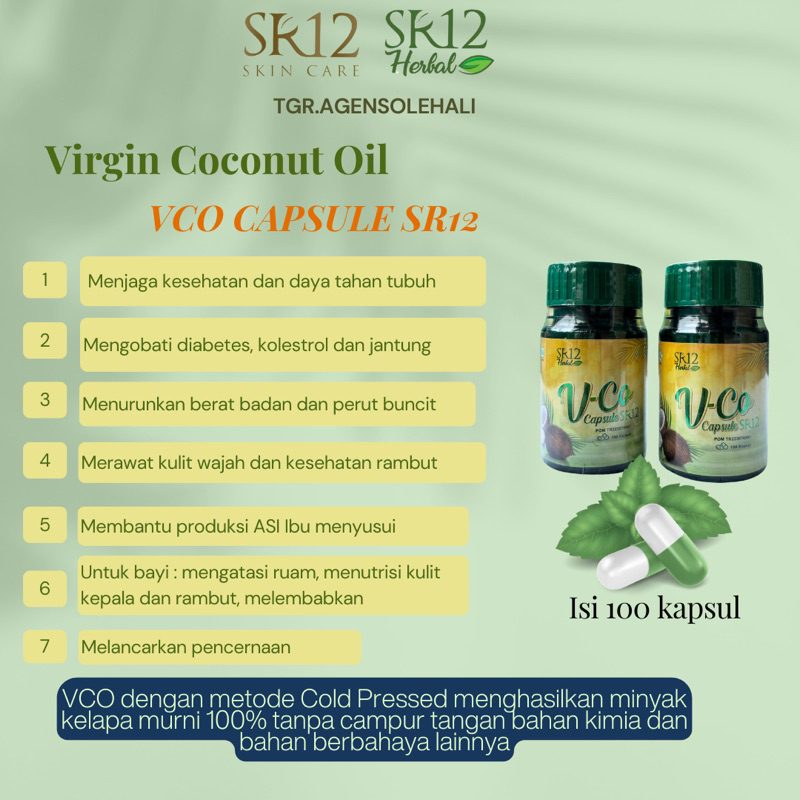 VCO KAPSUL SR12 HERBAL ISI 100 Kapsul
