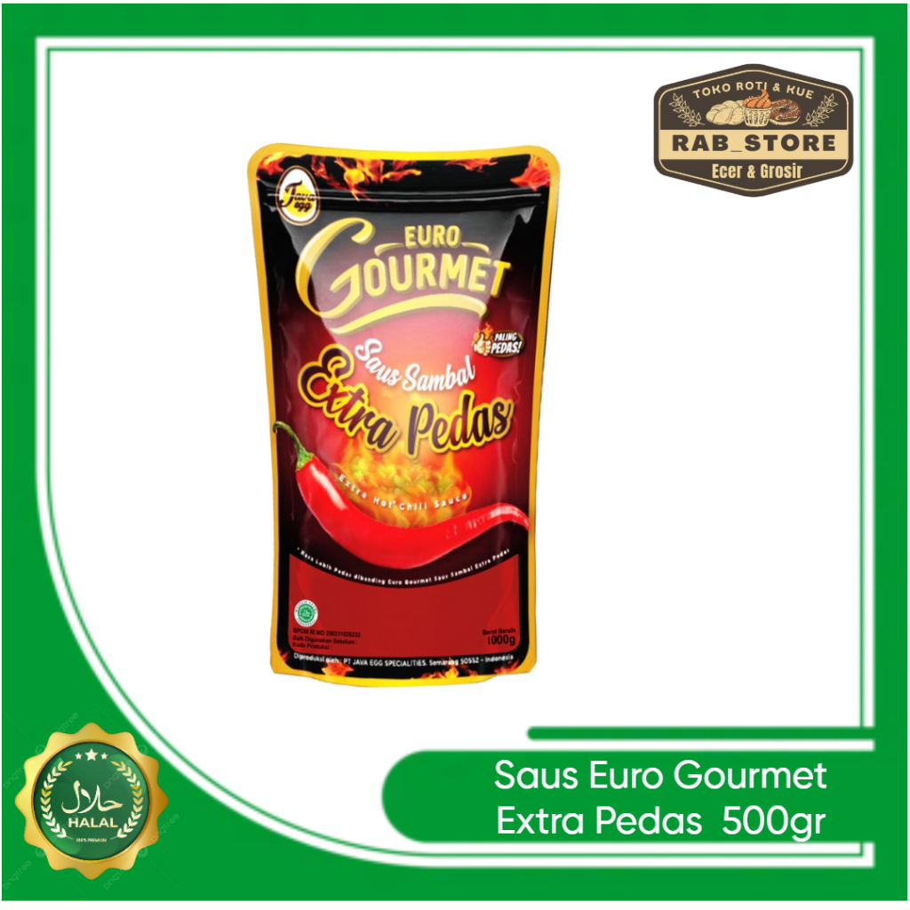 

Saus Euro Gourmet Extra Pedas Kemasan 500gr