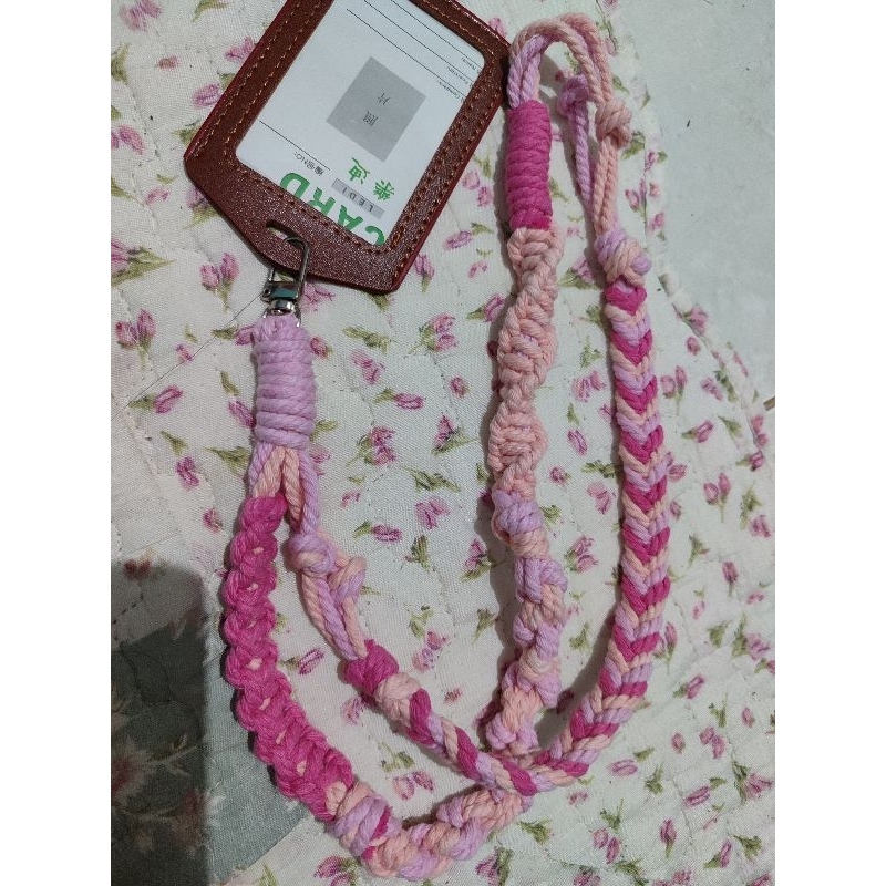 Lanyard id card  macrame