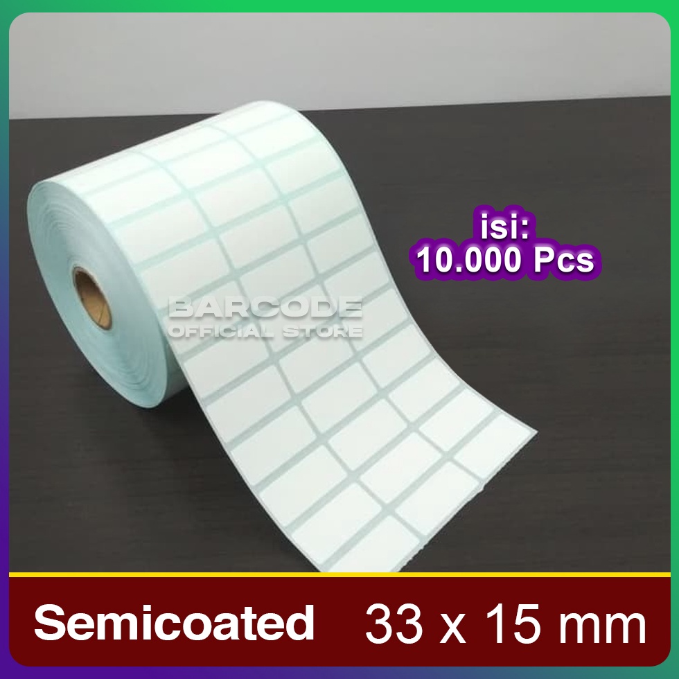 

KODE C6R Kertas Stiker 33 x 15 mm 33x15mm 33x15 Label Barde Semiated 3 Line Isi 1 Pcs