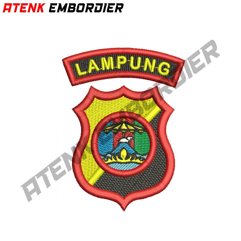 Bet Logo POLDA LAMPUNG Bordir
