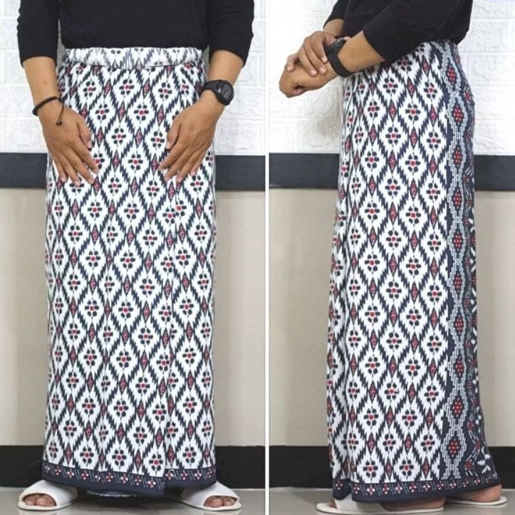 Sarung Goyor Dewasa Print Putih Botol Bandaria Batik Pekalongan Sarung Pria Sarung Suami