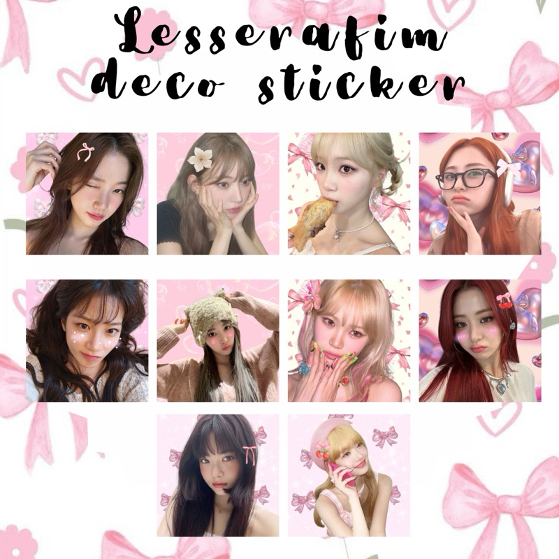 

[Luvlystuff] LESSERAFIM MAIL STICKER DECO || KPOP STIKER KOREAN MAIL PINK GLOSSY