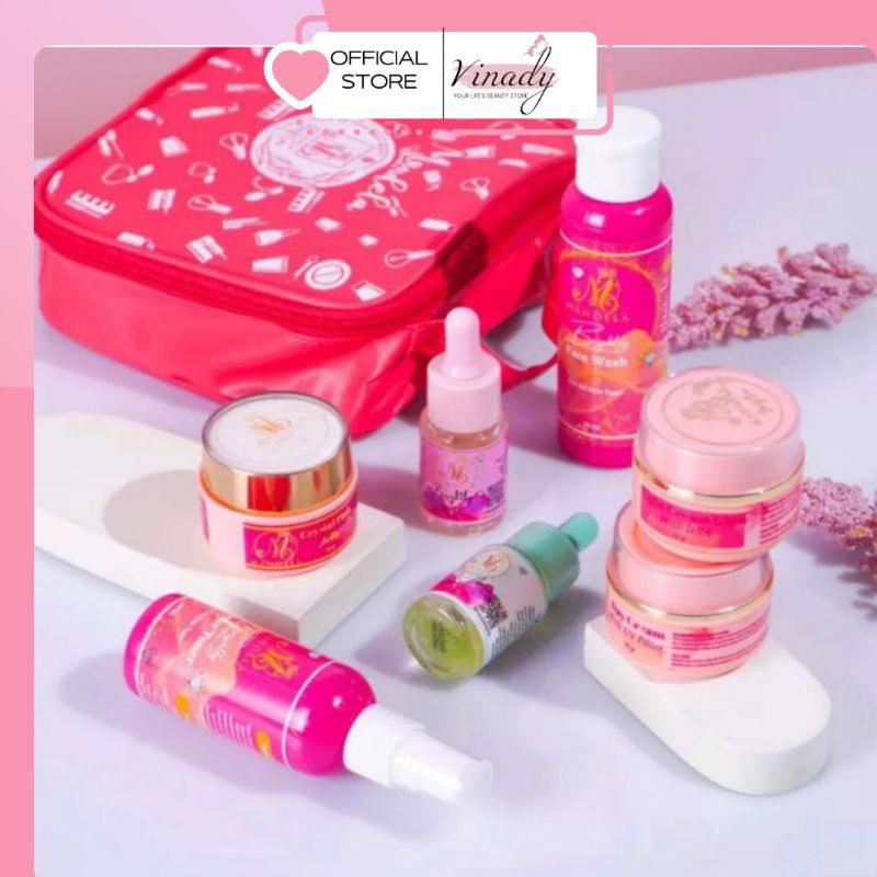 MBC Skincare Mandela Beauty Care - Day Cream,Night Cream,Face Wash,Toner,Serum,Crystal Jelly Pink