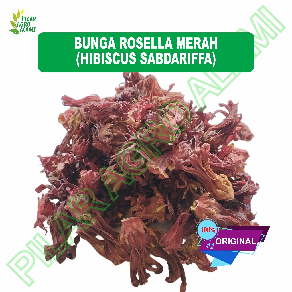 

Bunga rosella merah kering untuk seduhan