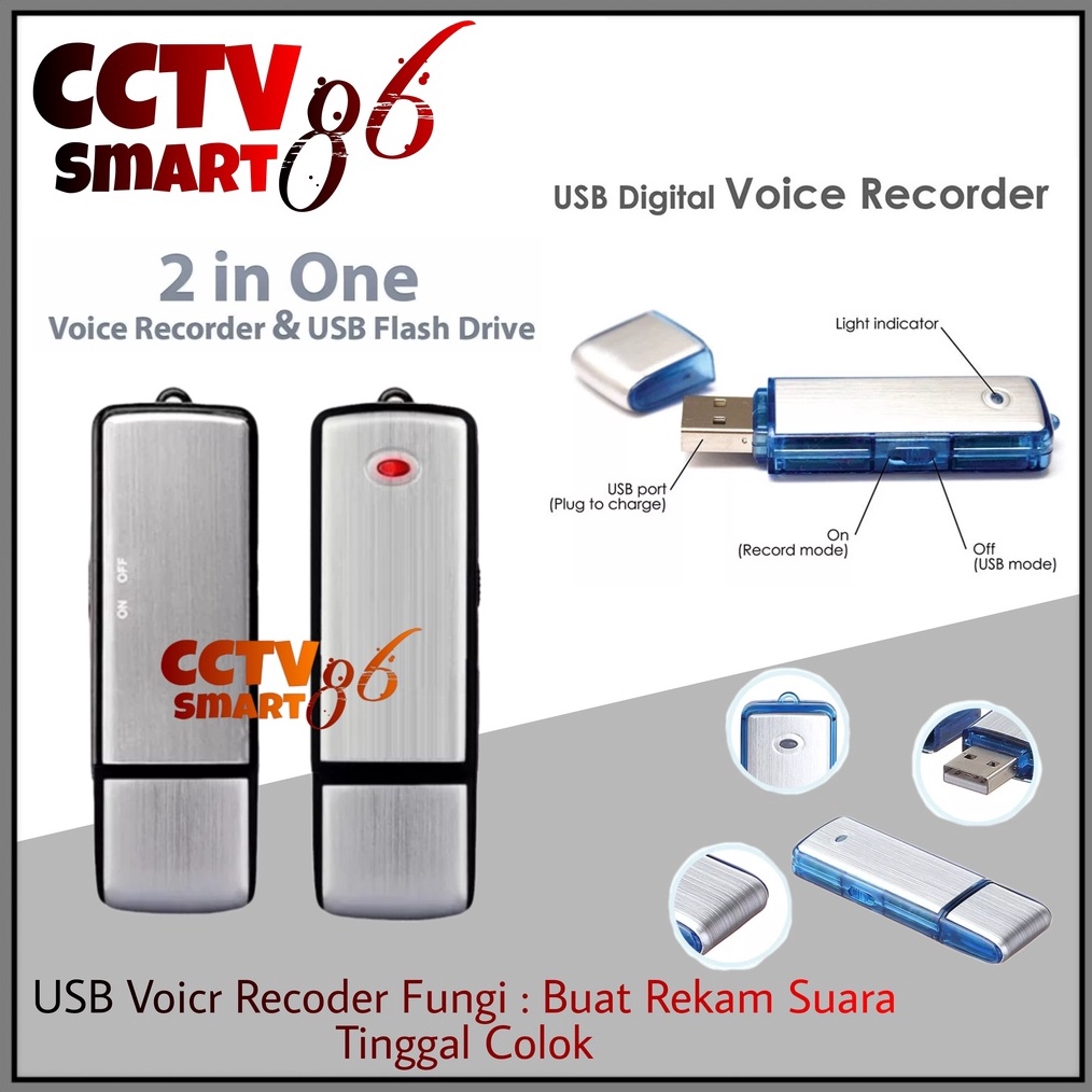 Alat Perekam Suara Mini Tersembunyi Alat Penyadap Sadap Suara Voice Recorder Flasdisk