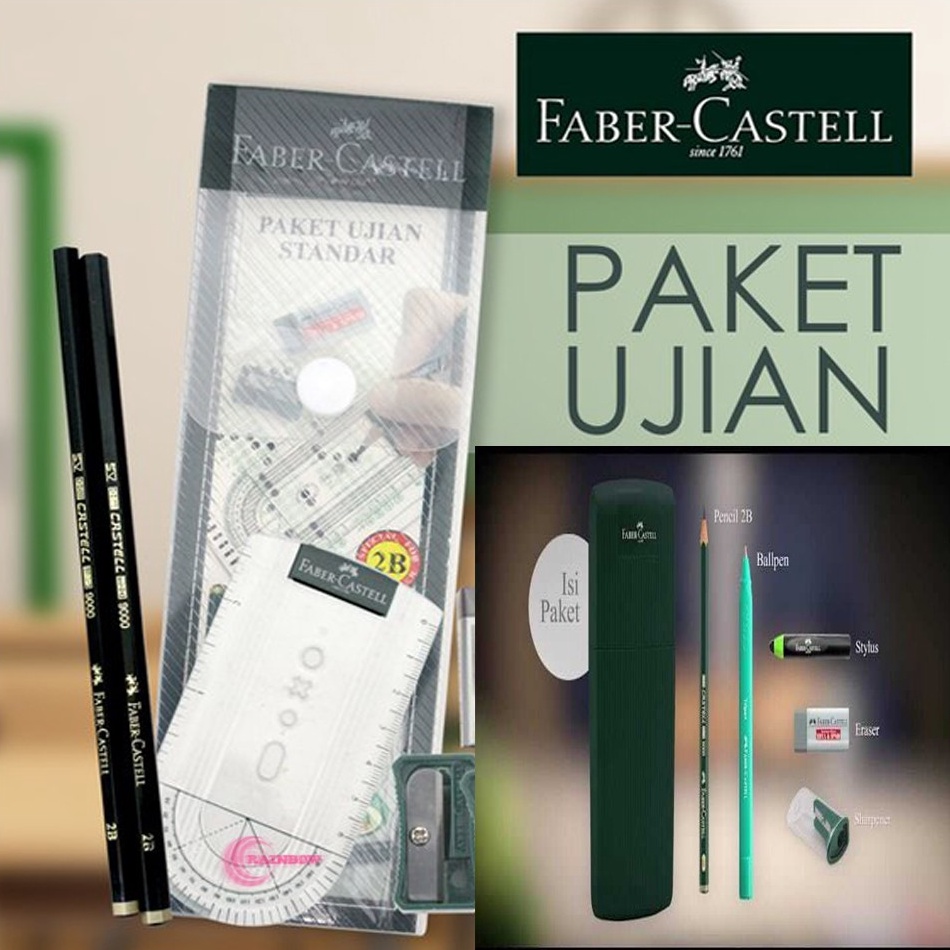 

Murah Luar Biasa 1 Set Paket Ujian Standar Faber Castell Pensil 2B Rautan Penghapus Penggaris Kertas LJK