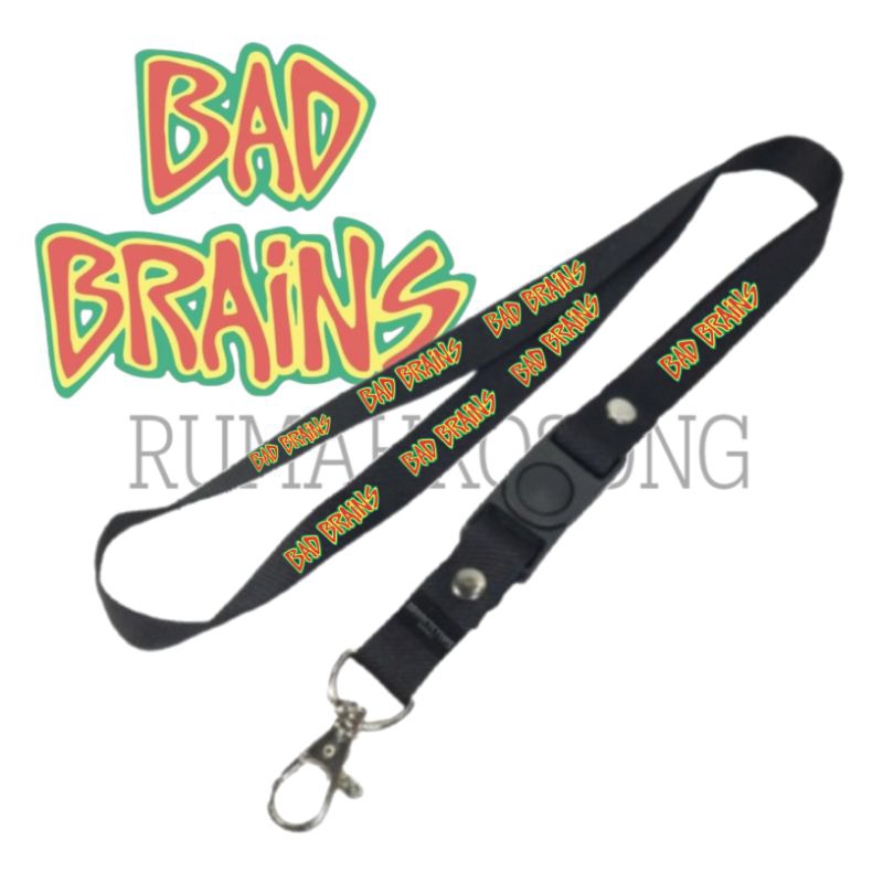 

LANYARD BAND BAD BRAINS / TALI LANYARD / LANYARD ART / GANTUNGAN HANDPHONE NAME TAG KARTU NAMA ID CARD / LANYARD POLOS / LANYARD HITAM