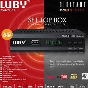 Luby Set Top Box DVBT2C Receiver TV STB DVB T2321 BUBBLEWRAP