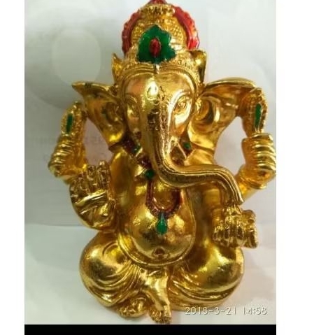 patung ganesha 3 inch kuningan