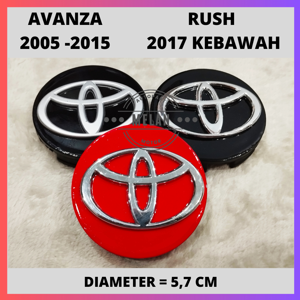 Dop Roda atau Tutup Velg Toyota Avanza (2005 - 2015), Toyota Rush (2017 kebawah) Diameter 5,7 CM
