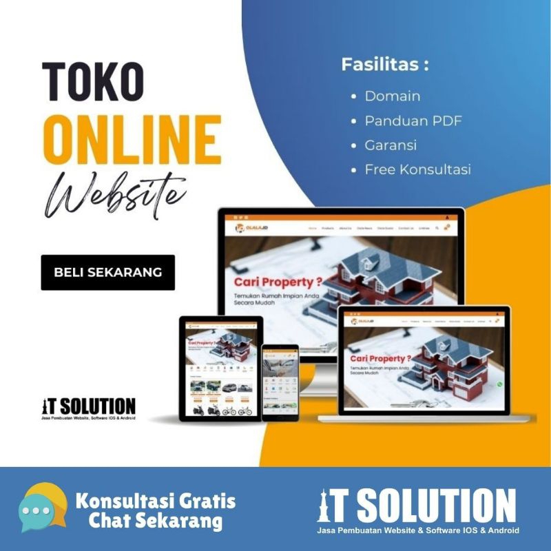 WEBSITE PROPERTI BISNIS TOKO ONLINE  - Produsen Jasa Web Aplikasi Bisnis Software Marketing Digital 