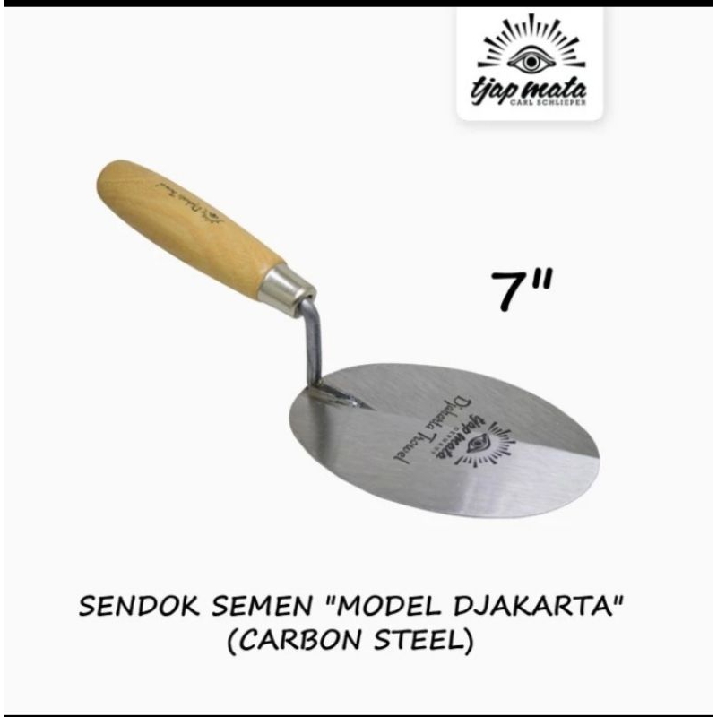 sendok semen sendok pasir 7 inch carbon steel tjap mata