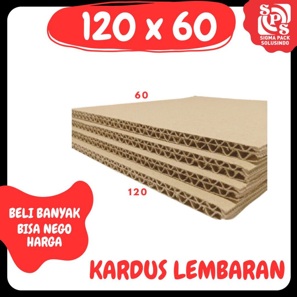 

Sheet Lembaran 60x120 Kardus Polos Double Wall Bahan Coklat Karton Lembaran