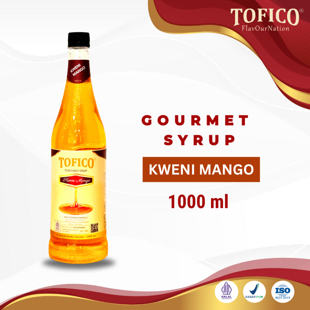 

Syrup Mango Kweni Tofico / Sirup Rasa Kweni Premium 1 Liter / Tofico Syrup Official