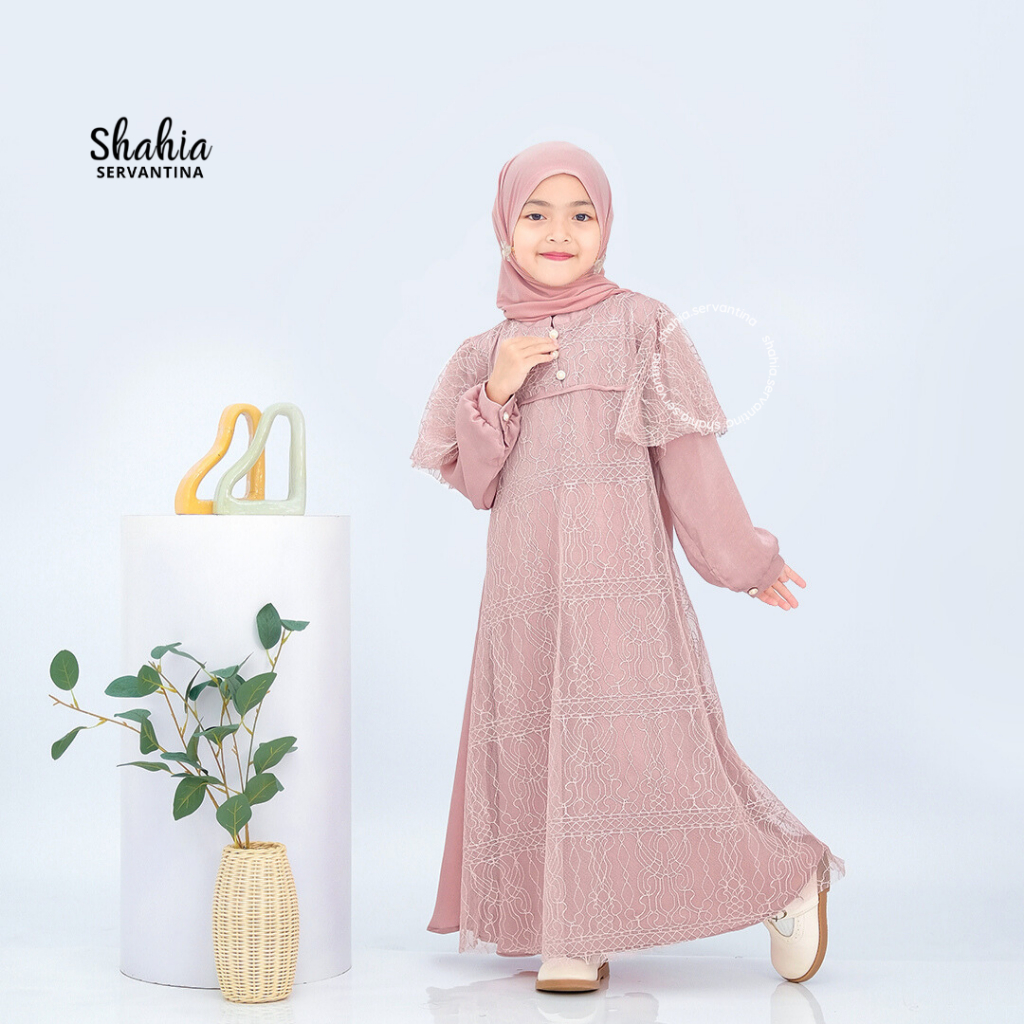 Shahia Servantina - Safeya Dress Tille Anak Perempuan Couple Mom & Kids