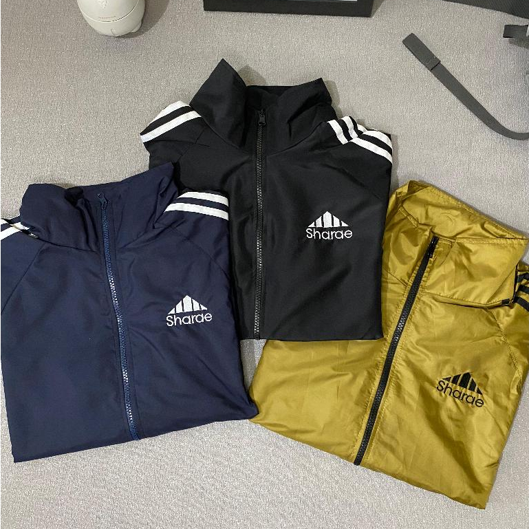 Jacket Parasut Olahraga Sport Casual Pria wanita Motif Logo Bordir - Jacket Parasut Premium Unisex