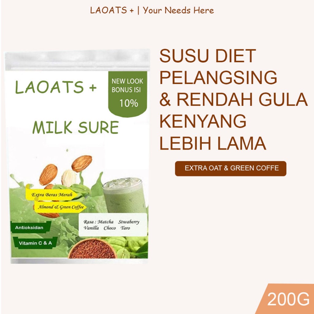 

Susu Slim Fit Diet Laoats Non Sugar (200g