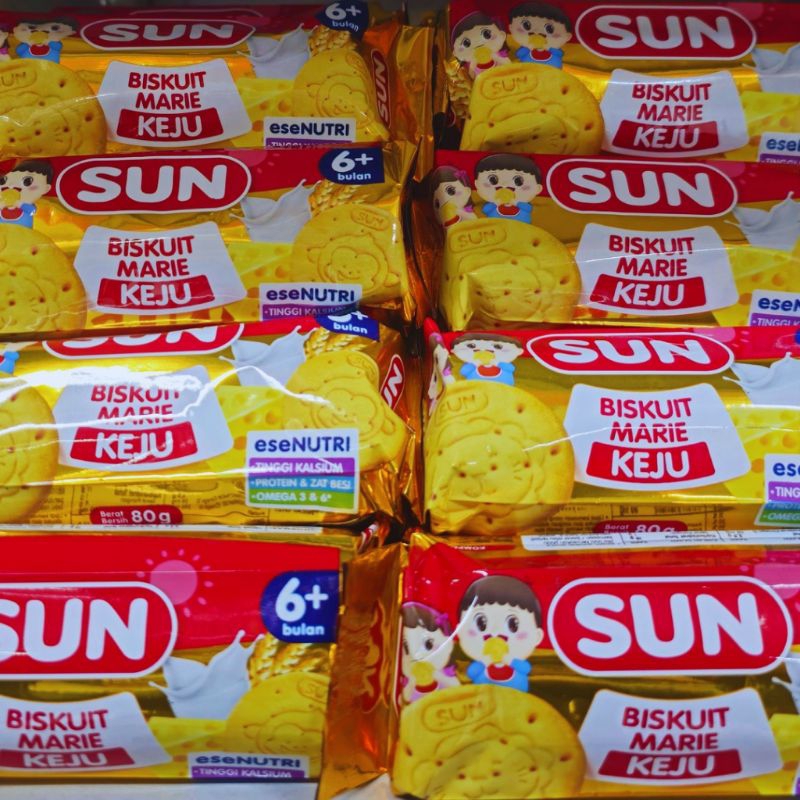 

SUN Biskuit Marie Keju Roll 6+ 80g